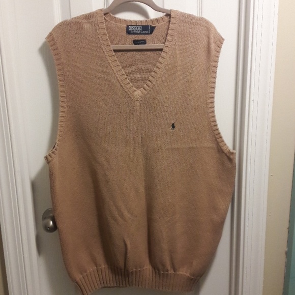 brown polo vest